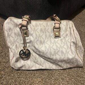 Michael Kors White and Pink Bag